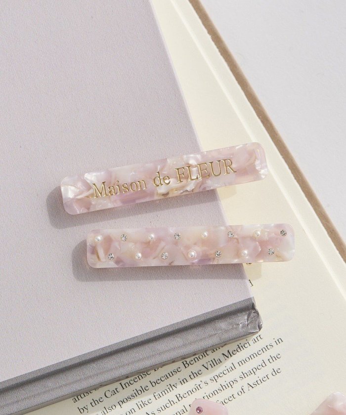 【メゾンドフルール/Maison de FLEUR】の2セットアセチロゴクリップ インテリア・キッズ・メンズ・レディースファッション・服の通販 founy(ファニー) https://founy.com/ ファッション Fashion レディースファッション Fashion for Women シュシュ&ヘアアクセ/ヘアアレンジ Scrunchies & Hair Accessories アクセサリー Fashion Accessories トレンド Trend, Trending Now バレッタ Barrette, Hair Clip ビジュー Bijou, Jewel-like Accent |ID: prp329100004859792 ipo3291000000035962722