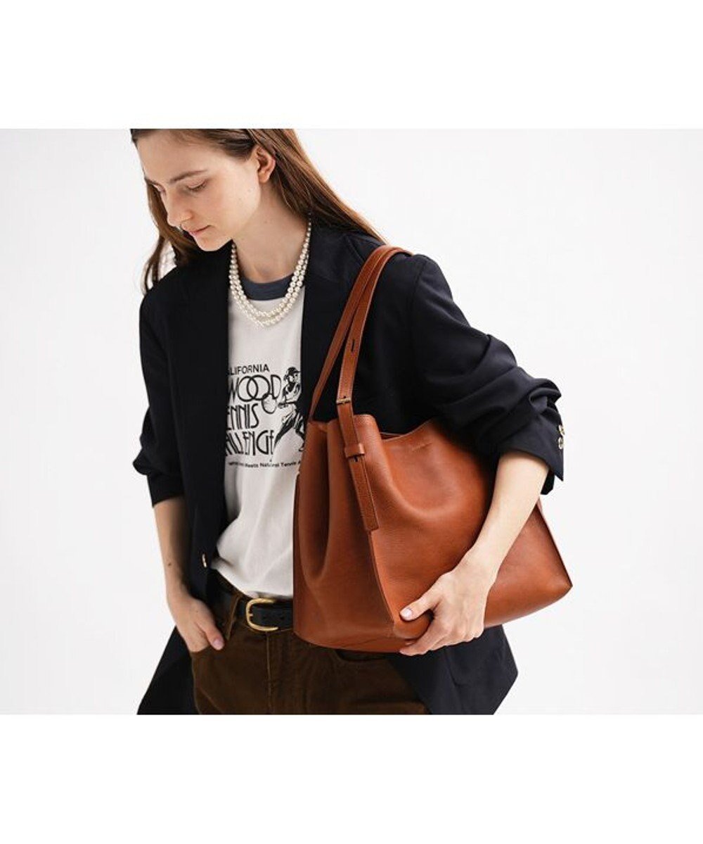 【ゲンテン/genten】のミネルヴァアジーレ 大 インテリア・キッズ・メンズ・レディースファッション・服の通販 founy(ファニー) 　ファッション　Fashion　レディースファッション　Fashion for Women　イタリア　Italy　カッティング　Cutting Detail　ストレート　Straight, Straight Cut　ドレープ　Drape, Draping Fabric　フランス　France, French　チャ|ID: prp329100004860055 ipo3291000000035987208