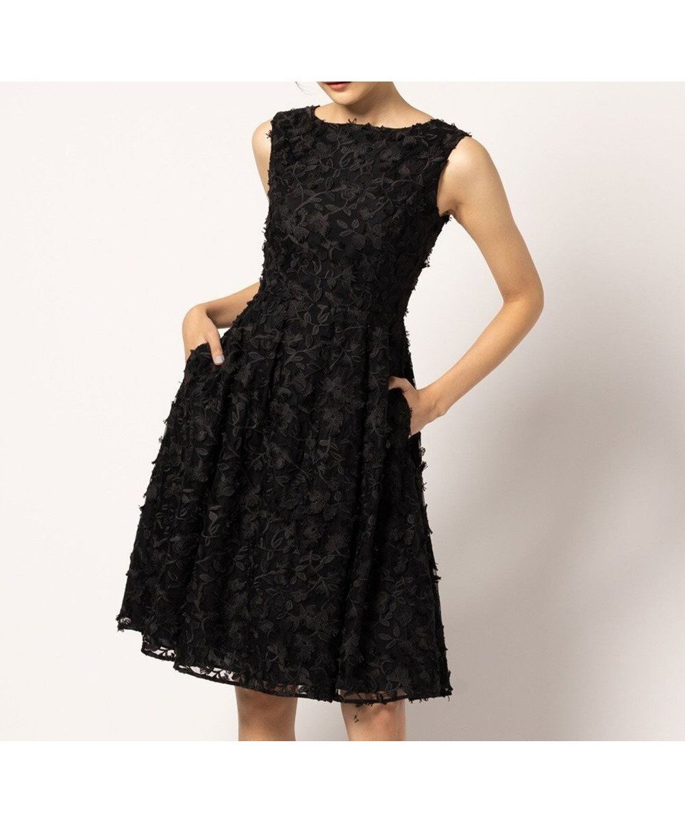 【トッカ/TOCCA】のSLEEPING ROSE ドレス インテリア・キッズ・メンズ・レディースファッション・服の通販 founy(ファニー) 　ファッション　Fashion　レディースファッション　Fashion for Women　ワンピース　Dresses　フォーマル・パーティードレス・結婚式用ドレス　Elegant & Casual Dresses　シンプル　Simple, Minimal　ドレス　Dress, One-Piece　ファブリック　Fabric, Textile　フィット　Fit, Slim Fit　フレア　Flare, Flared　ローズ　Rose, Rose Motif　夏　Summer　春　Spring　S/S・春夏　SS, Spring/Summer, Warm Season　ブラック系|ID: prp329100004860057 ipo3291000000035987221