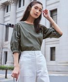 【23区/NIJYUSANKU】の【汗じみ防止/洗える】ギャザーディテール カットソー 人気、トレンドファッション・服の通販 founy(ファニー) ファッション Fashion レディースファッション Fashion for Women トップス・カットソー Cut & Sew Tops シャツ・ブラウス・オフィスカジュアル Elegant Blouses & Button-Ups ロングTシャツ・Tシャツ Longline T-Shirts & Tees カットソー・ベーシックTシャツ Cut-and-Sewn Tops / Stretch Tees & Basics 春 Spring 洗える Machine Washable カットソー Cut and Sewn Top ギャザー Gathered, Ruffled 吸水 Absorbent, Quick-Dry シャーリング Shirring, Ruched パターン Pattern, Design Print S/S・春夏 SS, Spring/Summer, Warm Season おすすめ Recommended / Our Picks 夏 Summer 2025年 2025 2025春夏・S/S Spring/Summer 2025 SS25 thumbnail カーキ系|ID: prp329100004860069 ipo3291000000035987401