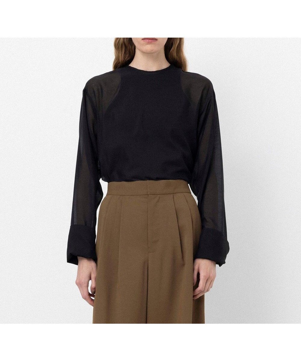 【ネイヴ/NAVE】の【ReNAVE・洗える】シアーボイル ブラウス インテリア・キッズ・メンズ・レディースファッション・服の通販 founy(ファニー) 　雑誌掲載アイテム　Magazine Picks & Fashion Features　ファッション雑誌　Fashion Magazines　エクラ　eclat　リー　LEE　バイラ　BAILA　オッジ　Oggi　クラッシィ　CLASSY.　ジゼル　GISELe　ビスト　美ST　ファッション　Fashion　レディースファッション　Fashion for Women　トップス・カットソー　Cut & Sew Tops　シャツ・ブラウス・オフィスカジュアル　Elegant Blouses & Button-Ups　1月号　January Issue　インナー　Innerwear　ウォッシャブル　Machine Washable　洗える　Machine Washable　9月号　September Issue　10月号　October Issue　11月号　November Issue　シアー　Sheer, See-Through　シンプル　Simple, Minimal　ジャケット　Jacket, Outerwear　スリット　Slit, Slit Detail　雑誌　Magazine, Fashion Magazine　2月号　February Issue, Feb. Edition　ブライト　Bright, Shiny　A/W・秋冬　Autumn/Winter　おすすめ　Recommended / Our Picks　エレガント 上品　Elegant　ブラック系|ID: prp329100004860080 ipo3291000000035987686