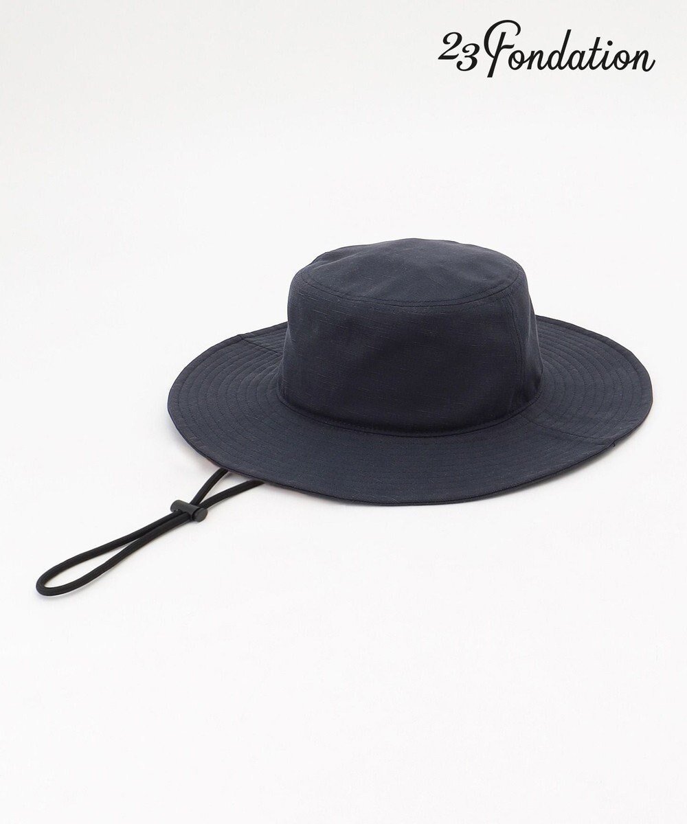 【23区 ゴルフ/NIJYUSANKU GOLF】の【23Fondation/UNISEX】ボウシ インテリア・キッズ・メンズ・レディースファッション・服の通販 founy(ファニー) 　ファッション　Fashion　レディースファッション　Fashion for Women　キャップ&ハット　Hats & Caps　ユニセックス　Unisex, Genderless　オレンジ　Orange　キャップ　Cap, Baseball Cap　ドローコード　Drawcord, Drawstring Cord　リネン　Linen, Linen Fabric　ワンポイント　One Point, Statement Accent　夏　Summer　帽子　Hat, Headwear　春　Spring　S/S・春夏　SS, Spring/Summer, Warm Season　ネイビー系|ID: prp329100004860083 ipo3291000000035987737