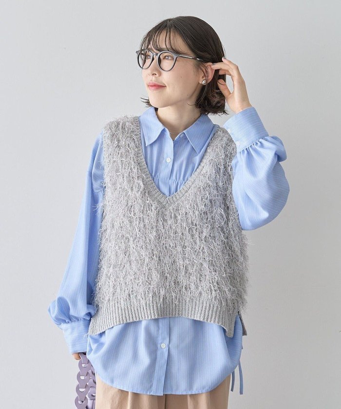 【グリーンパークス/Green Parks】のラメ入り毛足ニットベスト インテリア・キッズ・メンズ・レディースファッション・服の通販 founy(ファニー) https://founy.com/ ファッション Fashion レディースファッション Fashion for Women アウター Coat / Outerwear Collection トップス・カットソー Cut & Sew Tops ニット Knit Tops & Sweaters ベスト&ジレ / 重ね着スタイル Vests & Gilets シンプル Simple, Minimal ベスト Vest, Waistcoat ポケット Pocket, Pocket Detail エレガント 上品 Elegant 夏 Summer 春 Spring S/S・春夏 SS, Spring/Summer, Warm Season |ID: prp329100004860096 ipo3291000000035988061
