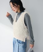 【グリーンパークス/Green Parks】のラメ入り毛足ニットベスト Ecru|ID: prp329100004860096 ipo3291000000035988063