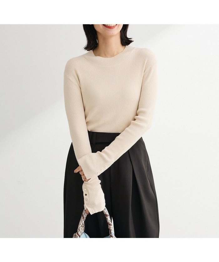 【グリーンパークス/Green Parks】の袖口金釦リブニットプルオーバー インテリア・キッズ・メンズ・レディースファッション・服の通販 founy(ファニー) https://founy.com/ ファッション Fashion レディースファッション Fashion for Women トップス・カットソー Cut & Sew Tops ニット Knit Tops & Sweaters カジュアルプルオーバー・ニットトップス Pullovers & Knit Tops / Casual Pullovers インナー Innerwear 春 Spring カーディガン Cardigan, Knitwear シンプル Simple, Minimal ジャケット Jacket, Outerwear セーター Sweater, Knitwear ボトルネック Bottle Neck, Mock Neck ポケット Pocket, Pocket Detail S/S・春夏 SS, Spring/Summer, Warm Season おすすめ Recommended / Our Picks 夏 Summer エレガント 上品 Elegant ビジネス 仕事 通勤 Business / Work / Commuting |ID: prp329100004860097 ipo3291000000035988064