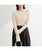 【グリーンパークス/Green Parks】の袖口金釦リブニットプルオーバー White|ID: prp329100004860097 ipo3291000000035988065