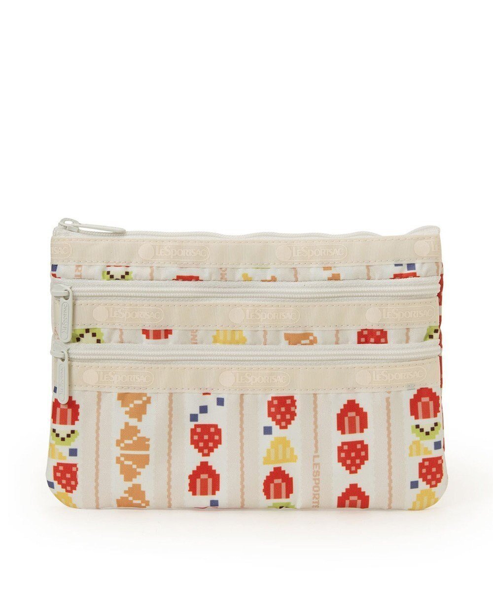 【レスポートサック/LeSportsac】の3ZIP COSMETIC/フルーツサンドイッチ 人気、トレンドファッション・服の通販 founy(ファニー) 　ファッション　Fashion　レディースファッション　Fashion for Women　ミニ財布・二つ折り財布　Wallets & Card Cases　ポーチ&ミニバッグ　Pouches & Mini Bags　おすすめ　Recommended / Our Picks　オレンジ　Orange　カラフル　Colorful Design　ギフト プレゼント　Gift / Present　スリム　Slim, Slim Fit　フラット　Flat, Flat Shoes　プリント　Print, Printed Pattern　ポケット　Pocket, Pocket Detail　ポーチ　Pouch, Small Case　旅行　Travel　財布　Wallet, Purse　 other-1|ID: prp329100004860110 ipo3291000000035988184