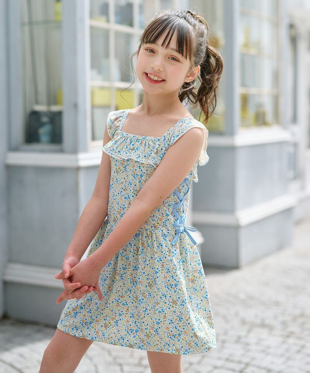 【組曲 / KIDS/KUMIKYOKU】の【UVカット】【SS-Lサイズ】トロピカルフラワー スイムウェア(ワンピース) インテリア・キッズ・メンズ・レディースファッション・服の通販 founy(ファニー) 　ファッション　Fashion　キッズファッション　Fashion for Kids　インナー　Innerwear　フラワー　Flower, Floral　フリル　Frill, Ruffle　夏　Summer　春　Spring　S/S・春夏　SS, Spring/Summer, Warm Season　水着　Swimsuit, Swimwear　スカイブルー|ID: prp329100004860115 ipo3291000000035988225