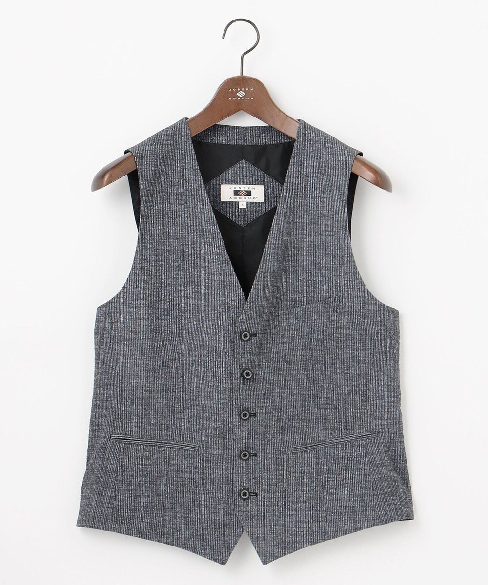 【ジョセフ アブード/JOSEPH ABBOUD / MEN】の【多機能シリーズがさらに薄く新開発】ライトウェーブライト ベスト インテリア・キッズ・メンズ・レディースファッション・服の通販 founy(ファニー) 　ファッション　Fashion　メンズファッション　Fashion for Men　トップス・カットソー　Cut & Sew Tops　ベスト・ジレ　Vests & Gilets　ウォッシャブル　Machine Washable　春　Spring　軽量　Lightweight, Ultra Light　サッカー　Seersucker, Summer Fabric　ジャケット　Jacket, Outerwear　ストライプ　Stripe, Striped Pattern　ストレッチ　Stretch, Stretchy Fabric　セットアップ　Set-Up, Coordinated Outfit　プリント　Print, Printed Pattern　ベスト　Vest, Waistcoat　ミックス　Mix, Mixed Style　S/S・春夏　SS, Spring/Summer, Warm Season　おすすめ　Recommended / Our Picks　夏　Summer　グレー系2|ID: prp329100004860135 ipo3291000000035988398