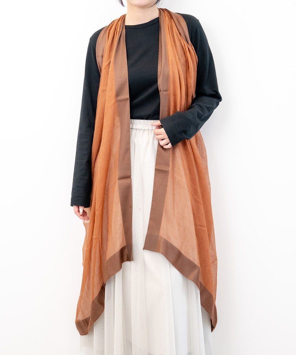 【ムトウ/muto】のframe シルクカシミヤストール インテリア・キッズ・メンズ・レディースファッション・服の通販 founy(ファニー) 　ファッション　Fashion　レディースファッション　Fashion for Women　春　Spring　ショール　Shawl, Wrap　シルク　Silk, 100% Silk　ストール　Stole, Wrap　A/W・秋冬　Autumn/Winter　S/S・春夏　SS, Spring/Summer, Warm Season　夏　Summer　frame brown|ID: prp329100004860139 ipo3291000000035988430