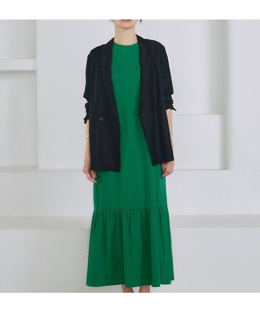 【アイシービー/iCB】の【接触冷感・UVカット・洗える】 T/Rドライリネン ワンピース インテリア・キッズ・メンズ・レディースファッション・服の通販 founy(ファニー) 　ファッション　Fashion　レディースファッション　Fashion for Women　ワンピース　Dresses　春　Spring　洗える　Machine Washable　ストレッチ　Stretch, Stretchy Fabric　ストレート　Straight, Straight Cut　ネップ　Nepp, Slub Yarn　フラップ　Flap, Flap Pocket　リネン　Linen, Linen Fabric　ワイド　Wide, Wide Fit　S/S・春夏　SS, Spring/Summer, Warm Season　おすすめ　Recommended / Our Picks　夏　Summer　2025年　2025　2025春夏・S/S　Spring/Summer 2025 SS25　グリーン系|ID: prp329100004860170 ipo3291000000035988666