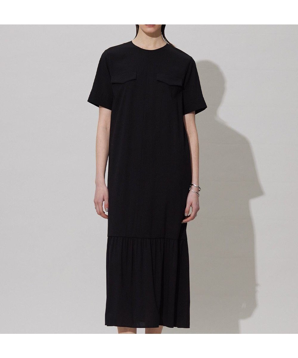 【アイシービー/iCB】の【接触冷感・UVカット・洗える】 T/Rドライリネン ワンピース インテリア・キッズ・メンズ・レディースファッション・服の通販 founy(ファニー) 　ファッション　Fashion　レディースファッション　Fashion for Women　ワンピース　Dresses　春　Spring　洗える　Machine Washable　ストレッチ　Stretch, Stretchy Fabric　ストレート　Straight, Straight Cut　ネップ　Nepp, Slub Yarn　フラップ　Flap, Flap Pocket　リネン　Linen, Linen Fabric　ワイド　Wide, Wide Fit　S/S・春夏　SS, Spring/Summer, Warm Season　おすすめ　Recommended / Our Picks　夏　Summer　2025年　2025　2025春夏・S/S　Spring/Summer 2025 SS25　ブラック系|ID: prp329100004860170 ipo3291000000035988667