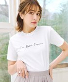 【ティアクラッセ/Tiaclasse】の【洗える】シンプルロゴプリントTシャツ オフホワイト(筆記体ロゴ)|ID: prp329100004860188 ipo3291000000035989164