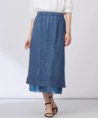 【ジェイ プレス/J.PRESS】の【洗える】ジャカードレース ナロースカート ダルブルー系|ID: prp329100004860210 ipo3291000000035989588