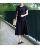 【ティアクラッセ/Tiaclasse】の【洗える】パンチングレーススカラップワンピース ネイビー|ID: prp329100004860215 ipo3291000000035989703