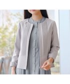 【ティアクラッセ/Tiaclasse】のピンタックノーカラージャケット グレージュ|ID: prp329100004860225 ipo3291000000036263522