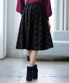 【ティアクラッセ/Tiaclasse】のフロッキースカート ブラック(花柄)|ID: prp329100004860226 ipo3291000000035989889