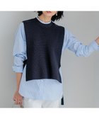 【23区/NIJYUSANKU】の【洗える】コットンポリエステルリリヤーン ニットベスト ネイビー系|ID: prp329100004860229 ipo3291000000035990041