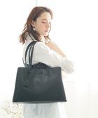 【スタイルコード/STYLE CODE】の【MERCURYDUO/マーキュリーデュオ】通勤、通学、リクルート両アオリポケットA4トートバッグ キーチャーム付 ブラック|ID: prp329100004860232 ipo3291000000035990103