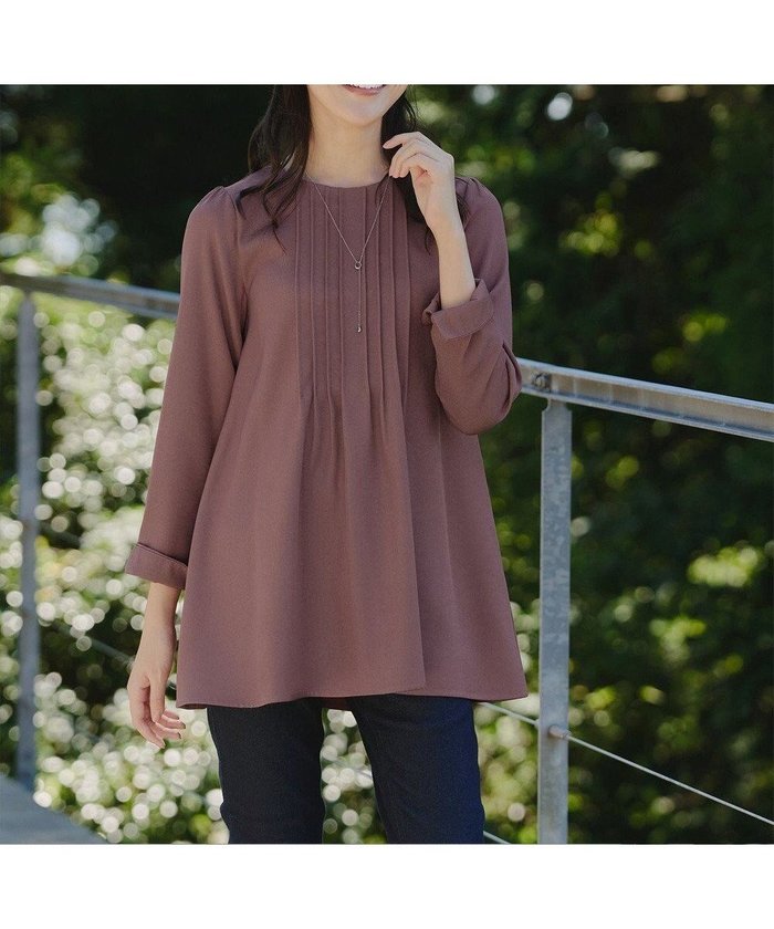 【ティアクラッセ/Tiaclasse】の【洗える】ピンタックチュニックブラウス インテリア・キッズ・メンズ・レディースファッション・服の通販 founy(ファニー) https://founy.com/ ファッション Fashion レディースファッション Fashion for Women トップス・カットソー Cut & Sew Tops シャツ・ブラウス・オフィスカジュアル Elegant Blouses & Button-Ups アクセサリー Fashion Accessories ウォッシャブル Machine Washable 春 Spring 洗える Machine Washable 秋 Autumn シューズ Shoes, Footwear チュニック Tunic, Long Top 長袖 Long Sleeve, Full Sleeve ポケット Pocket, Pocket Detail ラウンド Round, Round Neck ロング Long, Long-Length 冬 Winter / This Winter A/W・秋冬 Autumn/Winter 再入荷 Restock / Back in Stock おすすめ Recommended / Our Picks 新作・新入荷 New Arrivals / New In |ID: prp329100004860244 ipo3291000000035990483