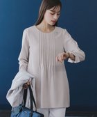 【ティアクラッセ/Tiaclasse】の【洗える】ピンタックチュニックブラウス アイボリー|ID: prp329100004860244 ipo3291000000035990487