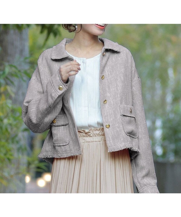 【ティアクラッセ/Tiaclasse】の【洗える】ツイードジャケット インテリア・キッズ・メンズ・レディースファッション・服の通販 founy(ファニー) https://founy.com/ ファッション Fashion レディースファッション Fashion for Women アウター Coat / Outerwear Collection レディースジャケット・軽アウター Jackets アクセサリー Fashion Accessories カーディガン Cardigan, Knitwear シンプル Simple, Minimal ジャケット Jacket, Outerwear チュニック Tunic, Long Top ツイード Twill, Twill Weave トレンド Trend, Trending Now フリンジ Fringe, Tassel ポケット Pocket, Pocket Detail ワイド Wide, Wide Fit 再入荷 Restock / Back in Stock 夏 Summer 新作・新入荷 New Arrivals / New In 春 Spring S/S・春夏 SS, Spring/Summer, Warm Season 洗える Machine Washable |ID: prp329100004860246 ipo3291000000035990515