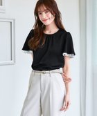 【ティアクラッセ/Tiaclasse】の【洗える】袖レースレイヤードブラウス ブラック×オフ|ID: prp329100004860248 ipo3291000000035990582