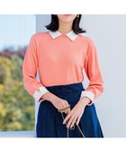 【組曲/KUMIKYOKU】のElena襟付きニットプルオーバー コーラル系|ID: prp329100004860249 ipo3291000000035990602