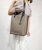 【スタイルコード/STYLE CODE】の【MERCURYDUO/マーキュリーデュオ】メタルアイレット 縦長トートバッグ 推し活ラージバッグ 縦長ショルダーバッグ グレージュ|ID: prp329100004860251 ipo3291000000035990637