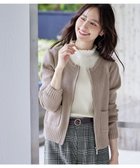 【ティアクラッセ/Tiaclasse】の【洗える】ダブルジップリブ編みカーディガン グレージュ|ID: prp329100004860252 ipo3291000000035990674