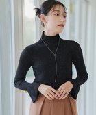 【ティアクラッセ/Tiaclasse】の【洗える】スパンコールハイネックリブニットトップス ブラック|ID: prp329100004860259 ipo3291000000035990897