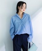【グリーンパークス/Green Parks】のイージーケア抜け衿シャツ 人気、トレンドファッション・服の通販 founy(ファニー) ファッション Fashion レディースファッション Fashion for Women トップス・カットソー Cut & Sew Tops シャツ・ブラウス・オフィスカジュアル Elegant Blouses & Button-Ups インナー Innerwear シンプル Simple, Minimal ポケット Pocket, Pocket Detail エレガント 上品 Elegant 夏 Summer 春 Spring S/S・春夏 SS, Spring/Summer, Warm Season thumbnail Stripe Blue|ID: prp329100004860264 ipo3291000000035991058