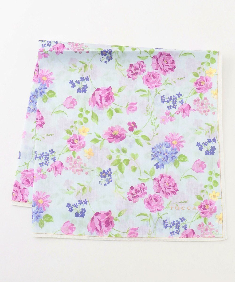 【トッカ/TOCCA】のBRIGHT FLOWERS HANDKERCHIEF ハンカチ インテリア・キッズ・メンズ・レディースファッション・服の通販 founy(ファニー) 　ファッション　Fashion　レディースファッション　Fashion for Women　ミニ財布・二つ折り財布　Wallets & Card Cases　おすすめ　Recommended / Our Picks　ギフト プレゼント　Gift / Present　タオル　Towel, Bath Towel　ハンカチ　Handkerchief, Hanky　ハンド　Hand, Handmade　財布　Wallet, Purse　スカイブルー系|ID: prp329100004860278 ipo3291000000035991667