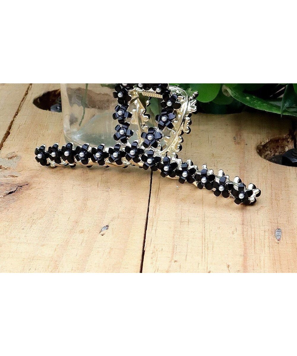 【ティアクラッセ/Tiaclasse】のミニフラワーバンスクリップ インテリア・キッズ・メンズ・レディースファッション・服の通販 founy(ファニー) 　ファッション　Fashion　レディースファッション　Fashion for Women　シュシュ&ヘアアクセ/ヘアアレンジ　Scrunchies & Hair Accessories　おすすめ　Recommended / Our Picks　アクセサリー　Fashion Accessories　シューズ　Shoes, Footwear　チュニック　Tunic, Long Top　ハーフ　Half, Half-Length　バレッタ　Barrette, Hair Clip　モチーフ　Motif, Design Theme　エレガント 上品　Elegant　再入荷　Restock / Back in Stock　新作・新入荷　New Arrivals / New In　ブラック|ID: prp329100004860279 ipo3291000000035991756