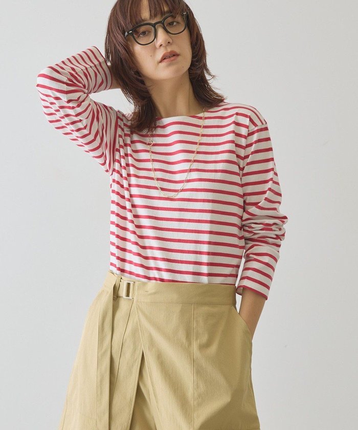 【アメリカンホリック/AMERICAN HOLIC】のバスクロンT インテリア・キッズ・メンズ・レディースファッション・服の通販 founy(ファニー) https://founy.com/ ファッション Fashion レディースファッション Fashion for Women トップス・カットソー Cut & Sew Tops シャツ・ブラウス・オフィスカジュアル Elegant Blouses & Button-Ups ロングTシャツ・Tシャツ Longline T-Shirts & Tees カットソー・ベーシックTシャツ Cut-and-Sewn Tops / Stretch Tees & Basics アメリカン American Style 春 Spring カットソー Cut and Sewn Top スタイリッシュ Stylish, Fashionable 定番 Standard, Basic Item 人気 Popular, Best Seller バスク Basque, Basque Style ボーダー Border, Stripe ポケット Pocket, Pocket Detail リラックス Relax, Relaxed Fit ロング Long, Long-Length S/S・春夏 SS, Spring/Summer, Warm Season おすすめ Recommended / Our Picks 夏 Summer |ID: prp329100004860281 ipo3291000000035991797