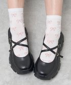 【ウィゴー/WEGO】の総柄リボンクルーソックス ホワイト|ID: prp329100004860299 ipo3291000000035992153