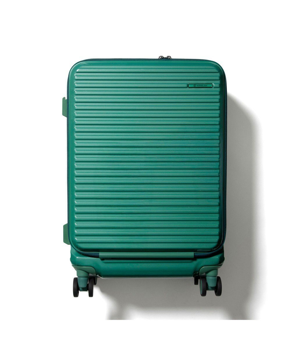 【エースバッグズアンドラゲッジ/ACE BAGS & LUGGAGE】のEDGELINK クルーズボックスグリント スーツケース 52L フロントオープン 09142 エッジリンク インテリア・キッズ・メンズ・レディースファッション・服の通販 founy(ファニー) 　ファッション　Fashion　レディースファッション　Fashion for Women　スーツ　Business Suits & Workwear　クッション　Cushion, Throw Pillow　スマート　Smart, Elegant　人気　Popular, Best Seller　フロント　Front, Front Design　ボックス　Boxy, Box Shape　ポケット　Pocket, Pocket Detail　メッシュ　Mesh, Net Fabric　リュック　Backpack, Rucksack　再入荷　Restock / Back in Stock　旅行　Travel　スーツケース キャリーケース　Suitcase / Carry Case　グリーン|ID: prp329100004860417 ipo3291000000035993124