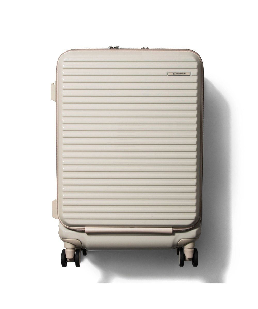 【エースバッグズアンドラゲッジ/ACE BAGS & LUGGAGE】のEDGELINK クルーズボックスグリント スーツケース 52L フロントオープン 09142 エッジリンク インテリア・キッズ・メンズ・レディースファッション・服の通販 founy(ファニー) 　ファッション　Fashion　レディースファッション　Fashion for Women　スーツ　Business Suits & Workwear　クッション　Cushion, Throw Pillow　スマート　Smart, Elegant　人気　Popular, Best Seller　フロント　Front, Front Design　ボックス　Boxy, Box Shape　ポケット　Pocket, Pocket Detail　メッシュ　Mesh, Net Fabric　リュック　Backpack, Rucksack　再入荷　Restock / Back in Stock　旅行　Travel　スーツケース キャリーケース　Suitcase / Carry Case　アイボリー|ID: prp329100004860417 ipo3291000000035993127