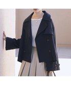 【アースミュージックアンドエコロジー/earth music&ecology】の【イージーケア】2WAYフードショートフレアトレンチ Navy|ID: prp329100004860464 ipo3291000000035993914