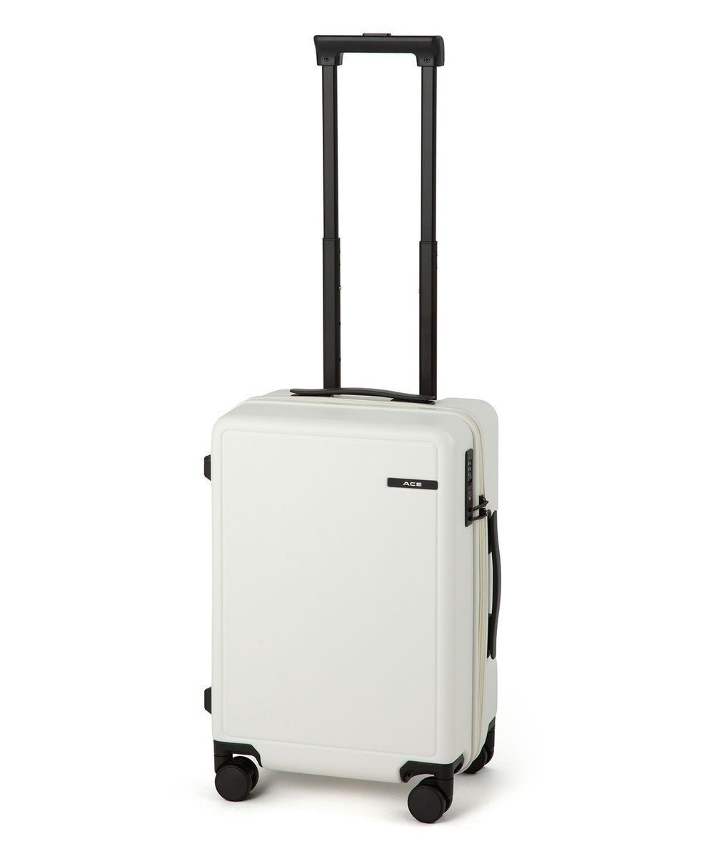 【エースバッグズアンドラゲッジ/ACE BAGS & LUGGAGE】のACE ベベル スーツケース 33L 機内持込 ドリンクホルダー 05681 エース インテリア・キッズ・メンズ・レディースファッション・服の通販 founy(ファニー) 　ファッション　Fashion　レディースファッション　Fashion for Women　スーツ　Business Suits & Workwear　スクエア　Square, Square Shape　ブライト　Bright, Shiny　ポケット　Pocket, Pocket Detail　ポーチ　Pouch, Small Case　日傘　Parasol, UV Umbrella　メッシュ　Mesh, Net Fabric　リュック　Backpack, Rucksack　再入荷　Restock / Back in Stock　旅行　Travel　スーツケース キャリーケース　Suitcase / Carry Case　ホワイト|ID: prp329100004860915 ipo3291000000036003629