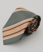 【五大陸/gotairiku / MEN】の【日本製】シルク ネクタイ_ストライプ スモーキーグリーン系1|ID: prp329100004860937 ipo3291000000036004016