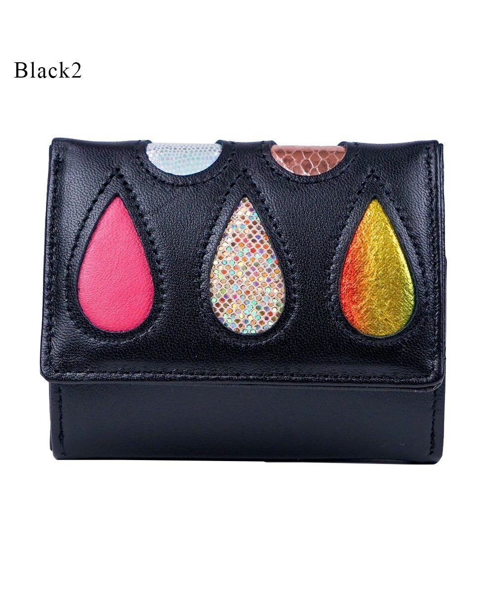 【ツモリチサト キャリー/tsumori chisato CARRY】のドロップス ミニ財布 3つ折り 【かわいいデザイン!本革のやわらかな風合い】 インテリア・キッズ・メンズ・レディースファッション・服の通販 founy(ファニー) ファッション Fashion レディースファッション Fashion for Women ミニ財布・二つ折り財布 Wallets & Card Cases パッチワーク Patchwork, Mixed Fabric ポケット Pocket, Pocket Detail 人気 Popular, Best Seller 財布 Wallet, Purse ブラックⅡ|ID: prp329100004860968 ipo3291000000036004959