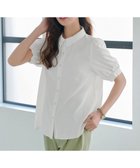 【ティアクラッセ/Tiaclasse】の【洗える】パフスリーブシャツブラウス オフホワイト|ID: prp329100004860983 ipo3291000000036005337