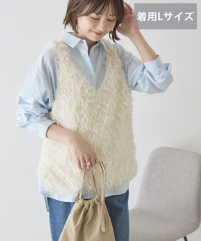 【アメリカンホリック/AMERICAN HOLIC】の【選べる丈】フェザーVネックベスト インテリア・キッズ・メンズ・レディースファッション・服の通販 founy(ファニー) https://founy.com/ ファッション Fashion レディースファッション Fashion for Women アウター Coat / Outerwear Collection トップス・カットソー Cut & Sew Tops ベスト&ジレ / 重ね着スタイル Vests & Gilets Vネックトップス V-Neck Tops / V-Cut Neckline Shirts 春 Spring カットソー Cut and Sewn Top シンプル Simple, Minimal フェザー Feather, Feather Detail ベスト Vest, Waistcoat ポケット Pocket, Pocket Detail S/S・春夏 SS, Spring/Summer, Warm Season 夏 Summer |ID: prp329100004861000 ipo3291000000036005674