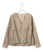 【アイシービー/iCB】の【先行予約・WEB限定カラーあり】 リヨセルナイロンワッシャー Vネックブルゾン クリームブラウン|ID: prp329100004861016 ipo3291000000036005910