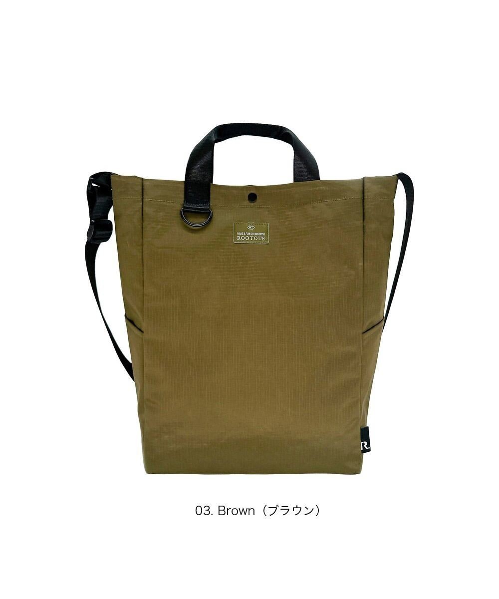 【ルートート/ROOTOTE】の3558【ルートート】SC.トール2way.リップストップ-A インテリア・キッズ・メンズ・レディースファッション・服の通販 founy(ファニー) 　ファッション　Fashion　レディースファッション　Fashion for Women　バッグ　Bags　カメラ　Camera Accessories　ショルダー　Shoulder, Shoulder Strap　シンプル　Simple, Minimal　スマート　Smart, Elegant　チャーム　Charm, Pendant　ドット　Polka Dot, Dot Pattern　ハンカチ　Handkerchief, Hanky　フォルム　Silhouette, Form　プリント　Print, Printed Pattern　ポケット　Pocket, Pocket Detail　ランダム　Random, Irregular　リップ　Lip, Lip Motif　エレガント 上品　Elegant　新作・新入荷　New Arrivals / New In　ビジネス 仕事 通勤　Business / Work / Commuting　03:ブラウン|ID: prp329100004861026 ipo3291000000036006012