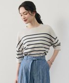 【自由区/JIYU-KU】のクレープストレッチプルオーバー ニットⅡ 人気、トレンドファッション・服の通販 founy(ファニー) ファッション Fashion レディースファッション Fashion for Women トップス・カットソー Cut & Sew Tops ニット Knit Tops & Sweaters カジュアルプルオーバー・ニットトップス Pullovers & Knit Tops / Casual Pullovers インナー Innerwear エレガント 上品 Elegant 春 Spring ジャケット Jacket, Outerwear ストレッチ Stretch, Stretchy Fabric セーター Sweater, Knitwear ドレープ Drape, Draping Fabric 定番 Standard, Basic Item 人気 Popular, Best Seller ボーダー Border, Stripe S/S・春夏 SS, Spring/Summer, Warm Season 夏 Summer thumbnail [新色]ベージュ×ネイビーボーダー|ID: prp329100004861033 ipo3291000000036006156