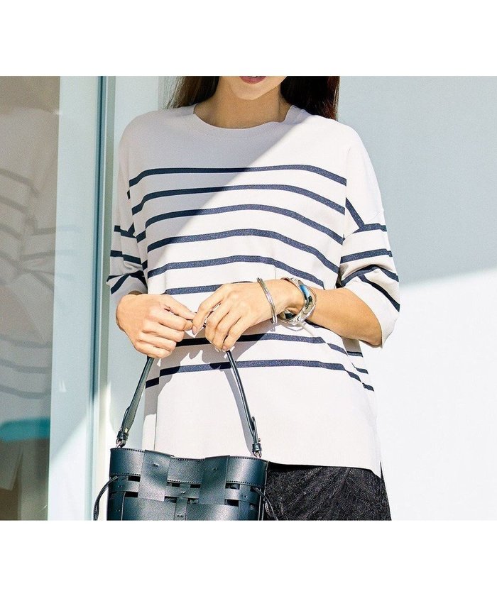 【自由区/JIYU-KU】の【カタログ掲載・素材アップデート・新色追加・新柄追加・前後差あり】クレープストレッチプルオーバー ニットⅡ インテリア・キッズ・メンズ・レディースファッション・服の通販 founy(ファニー) https://founy.com/ ファッション Fashion レディースファッション Fashion for Women トップス・カットソー Cut & Sew Tops ニット Knit Tops & Sweaters カジュアルプルオーバー・ニットトップス Pullovers & Knit Tops / Casual Pullovers インナー Innerwear エレガント 上品 Elegant 春 Spring ジャケット Jacket, Outerwear ストレッチ Stretch, Stretchy Fabric セーター Sweater, Knitwear ドレープ Drape, Draping Fabric 定番 Standard, Basic Item 人気 Popular, Best Seller ボーダー Border, Stripe S/S・春夏 SS, Spring/Summer, Warm Season 夏 Summer |ID: prp329100004861033 ipo3291000000036159505