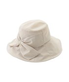 【ムーンバット/MOONBAT】の【遮光100%/遮熱/UV】HIROKO KOSHINO(ヒロコ コシノ)遮光 ビッグリボンハット 帽子 広つば ゆったりMサイズ 手洗い可能/サイズ調整可能/日本製 ベージュ|ID: prp329100004861035 ipo3291000000036006233