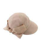 【ムーンバット/MOONBAT】の【遮光100%/遮熱/UV】HIROKO KOSHINO(ヒロコ コシノ)遮光 リボンジョッキー 帽子 ゆったりMサイズ 手洗い可能/サイズ調整可能 ベージュ|ID: prp329100004861036 ipo3291000000036006251